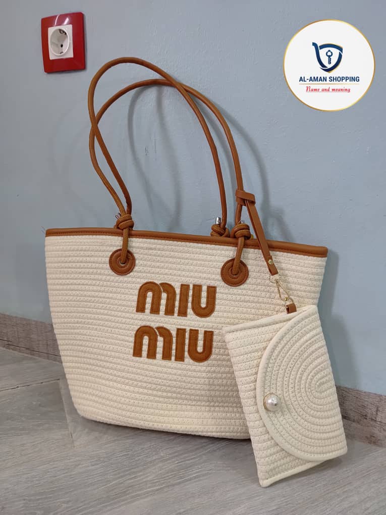Sac de plage miu miu GM
